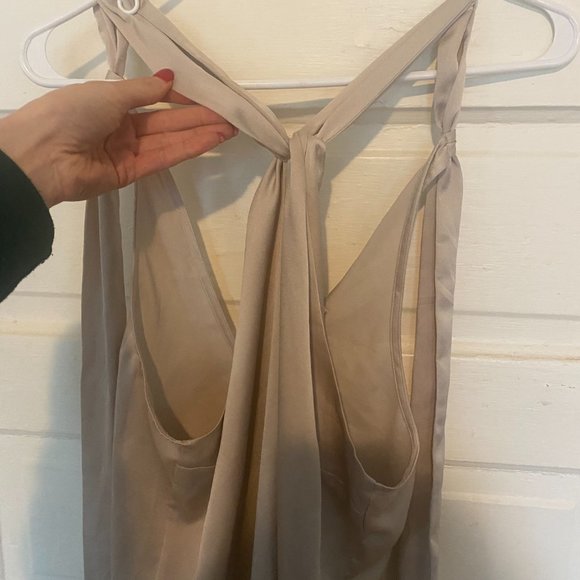 Abercrombie Satin Halter Top Bodysuit **Champagne** - Picture 4 of 4